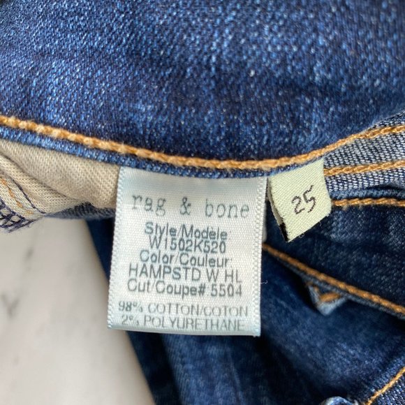 RAG & BONE - SKINNY DISTRESSED KNEE HAMPSTEAD JEAN - Picture 11 of 14